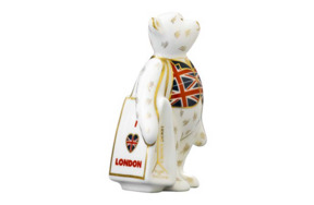 Фигурка медведя Royal Crown Derby Покупатель с сумкой Я люблю Лондон 9,5см