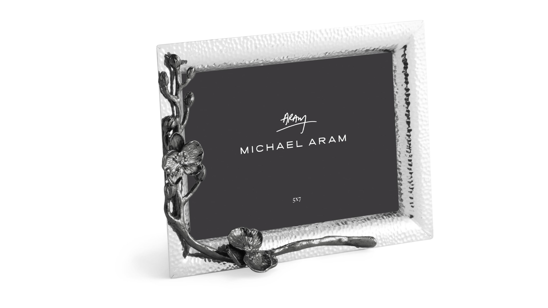 Рамка для фото Michael Aram Чёрная орхидея 13х18 см, серебристая