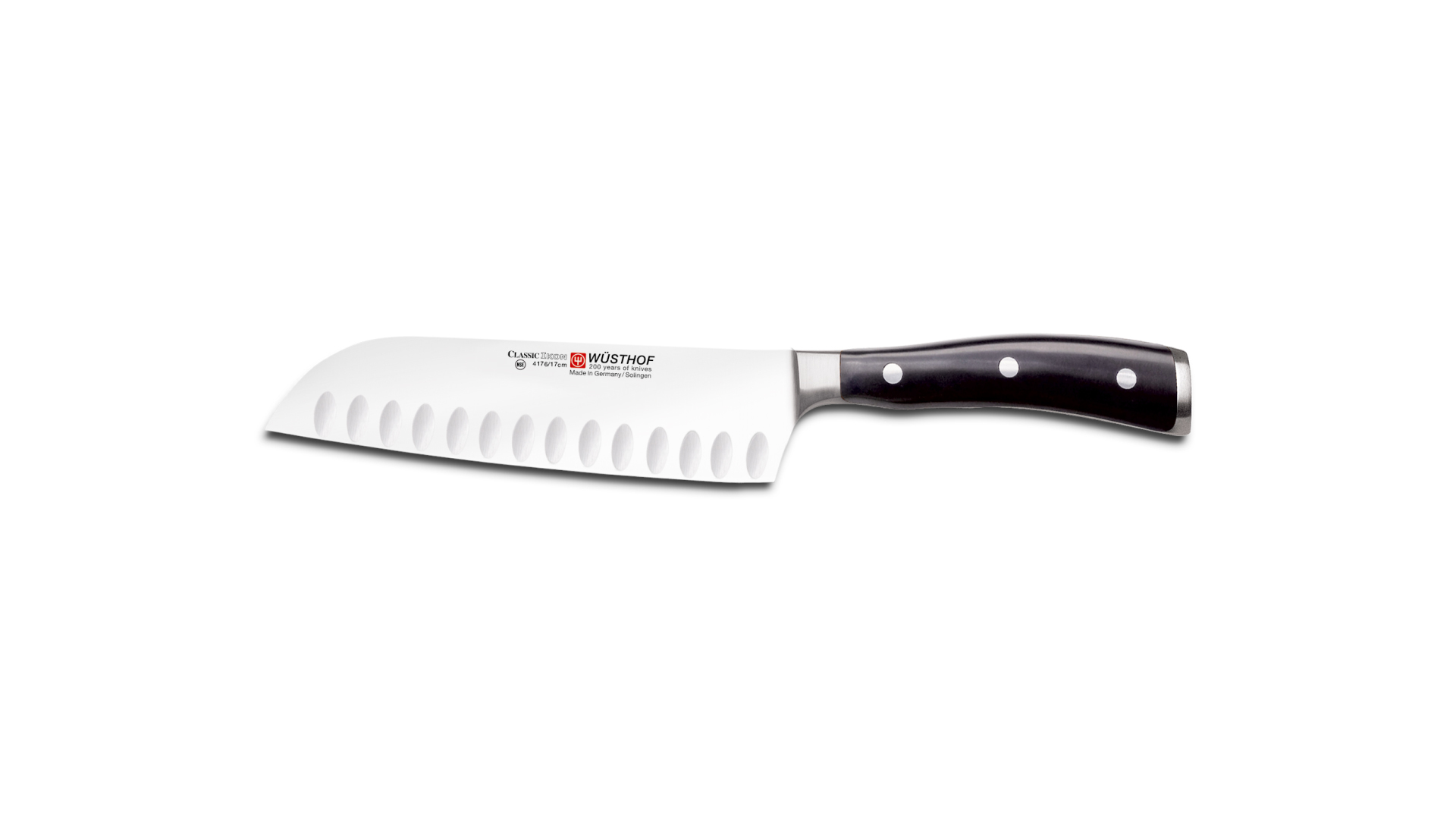 Нож кухонный Сантоку Wuesthof Classic Icon 17 см, сталь кованая