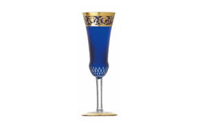 Фужер для шампанского Saint-Louis Цветок чертополоха 90 мл, тёмно-синий