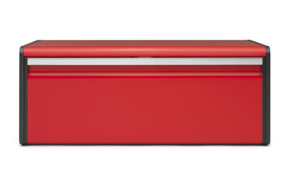 Хлебница Brabantia с откидной крышкой 18х46,5х25см, сталь нержавеющая, пламенно-красный