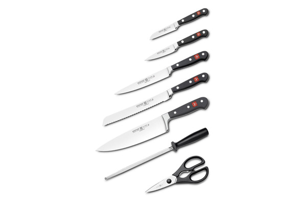 Набор кухонных ножей Wuesthof Classic в подставке, 7 предметов, сталь кованая