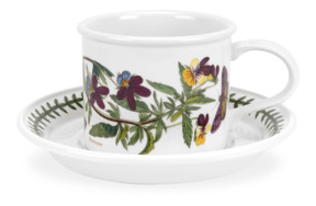 Чашка для завтрака с блюдцем Portmeirion Ботанический сад.Фиалка трехцветная 260 мл