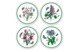Набор круглых плейсматов Pimpernel Ботанический сад d31 см, 4 шт, пробка