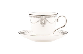 Чашка чайная с блюдцем Lenox Королевский жемчуг 180 мл белая