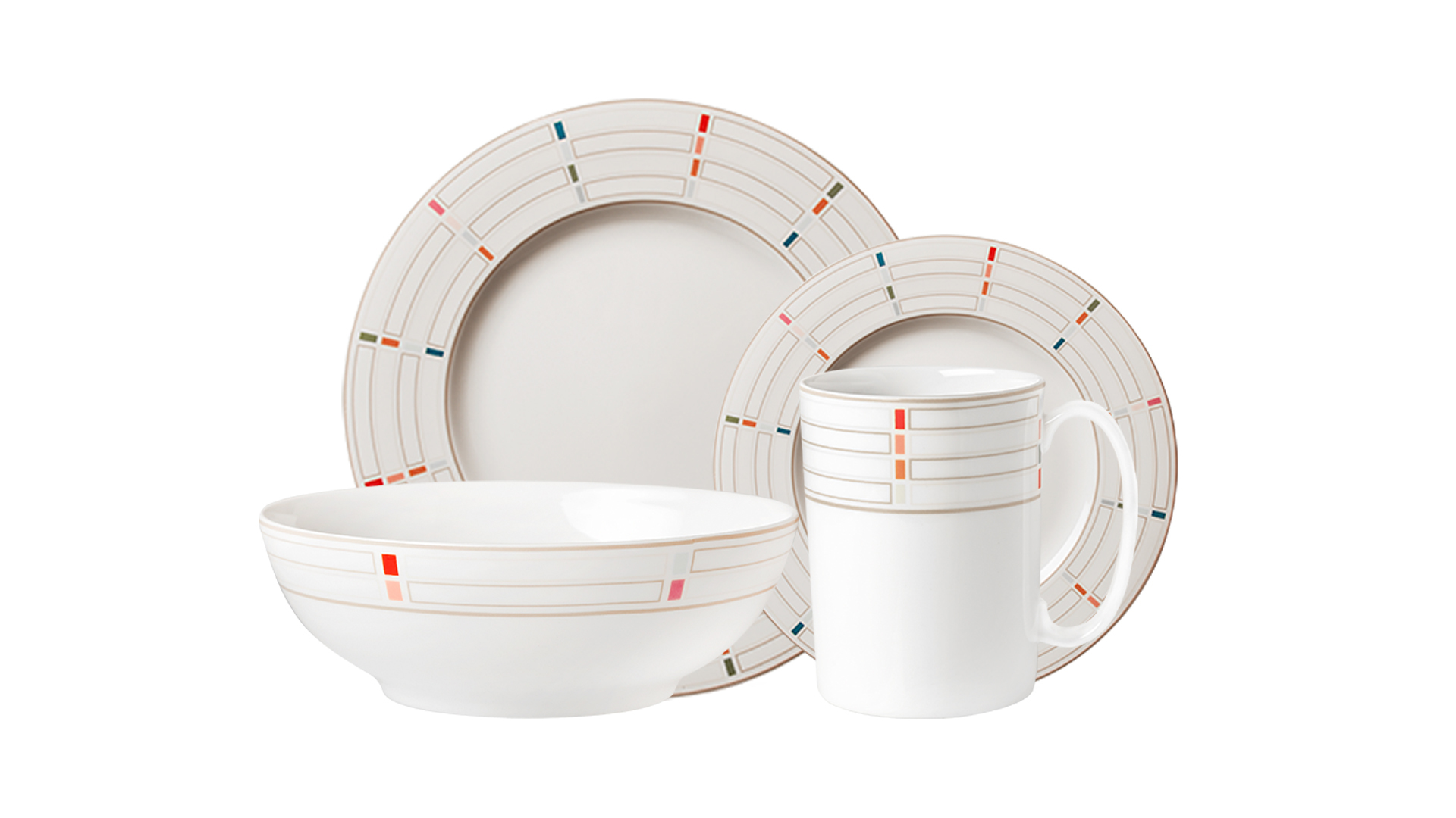 Сервиз чайно-столовый Lenox Праздник 365 Конфетии на 1 персону 4 предмета