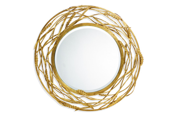 Зеркало круглое Michael Aram Золотая пшеница 62 см