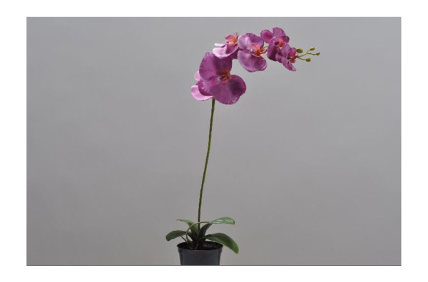 Цветок искусственный в горшке Silk-ka "Орхидея" 71см (розовая)