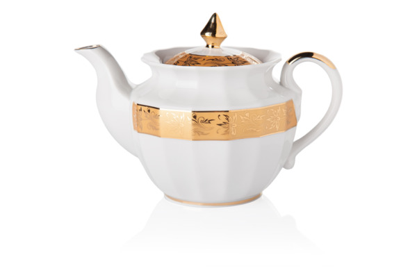 Сервиз чайный Франц Гарднер в Вербилках Центория золотая на 6 персон 15 предметов, фарфор твердый