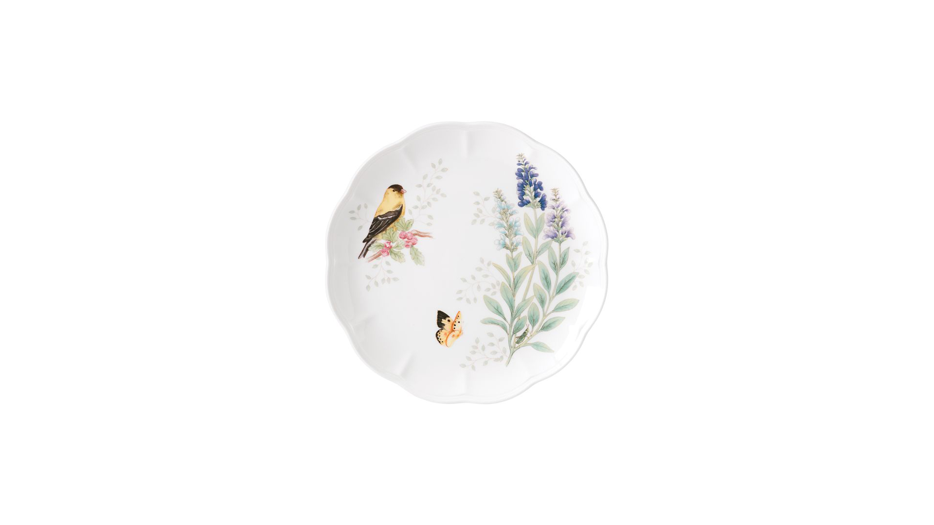 Сервиз чайно-столовый Lenox Бабочки на лугу.Птицы.Щегол на 1 персону 4 предмета