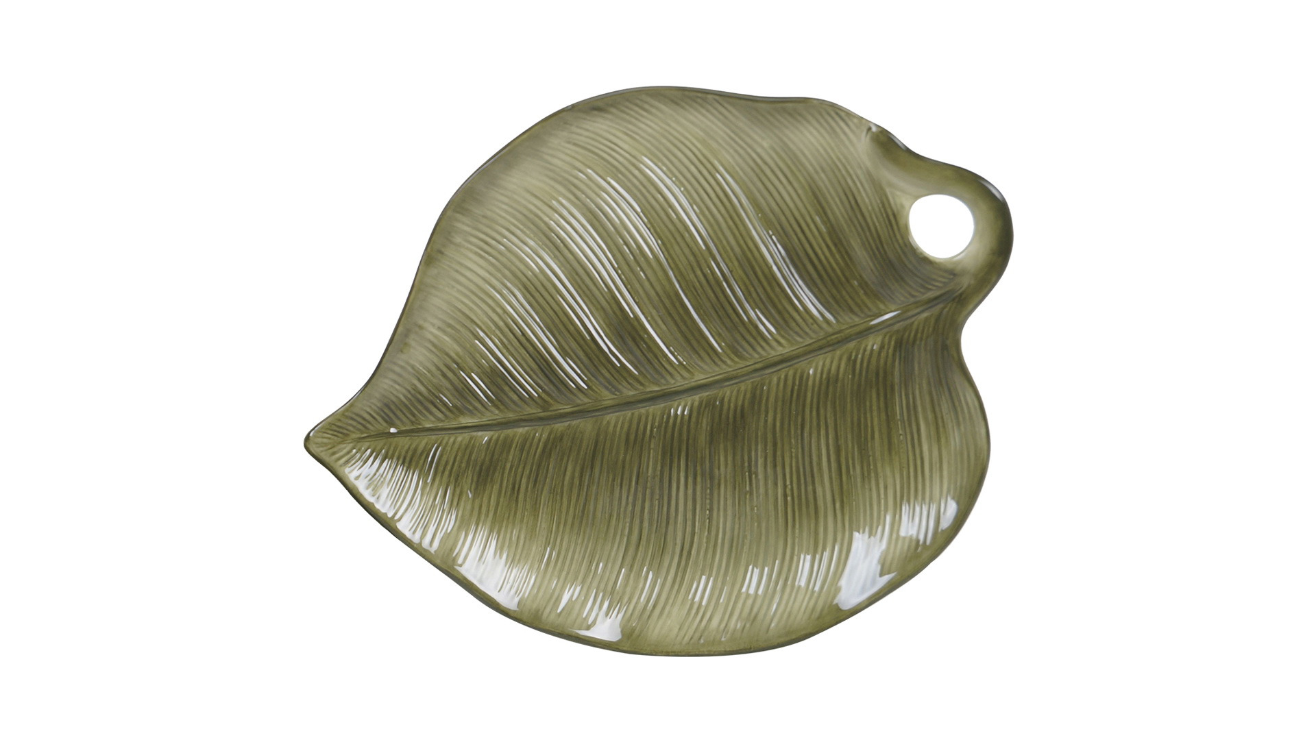 Блюдо-лист сервировочное 3D Certified Int. Пальмовые листья 25х20 см, керамика
