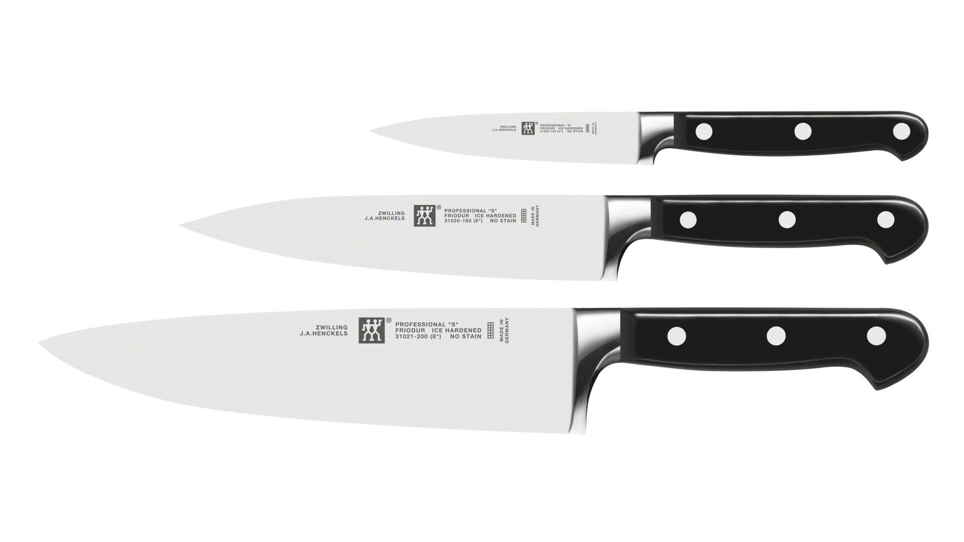 Набор ножей Zwilling Professional S, 3 шт, сталь нержавеющая