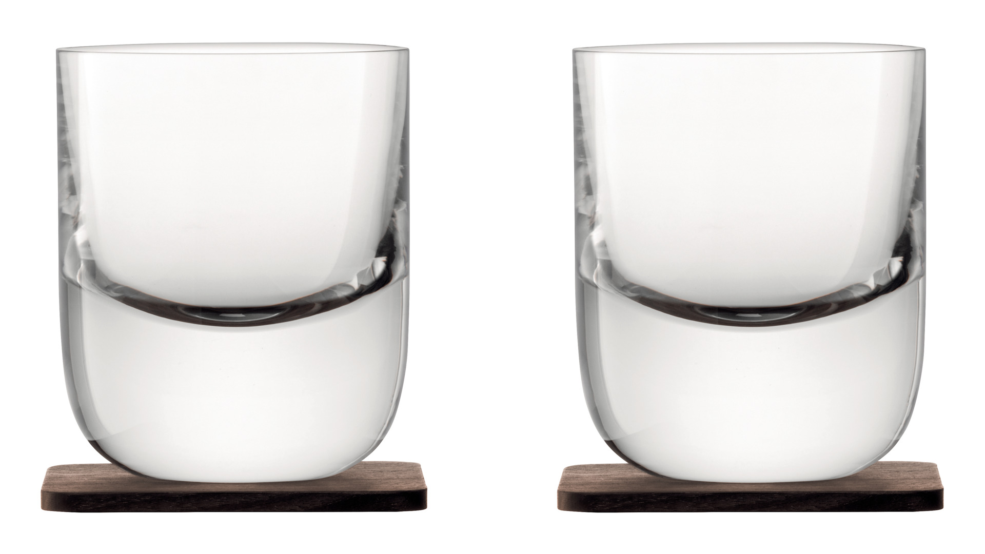 Набор стаканов с деревянными подставками LSA International, Whisky, 270мл, 2шт.