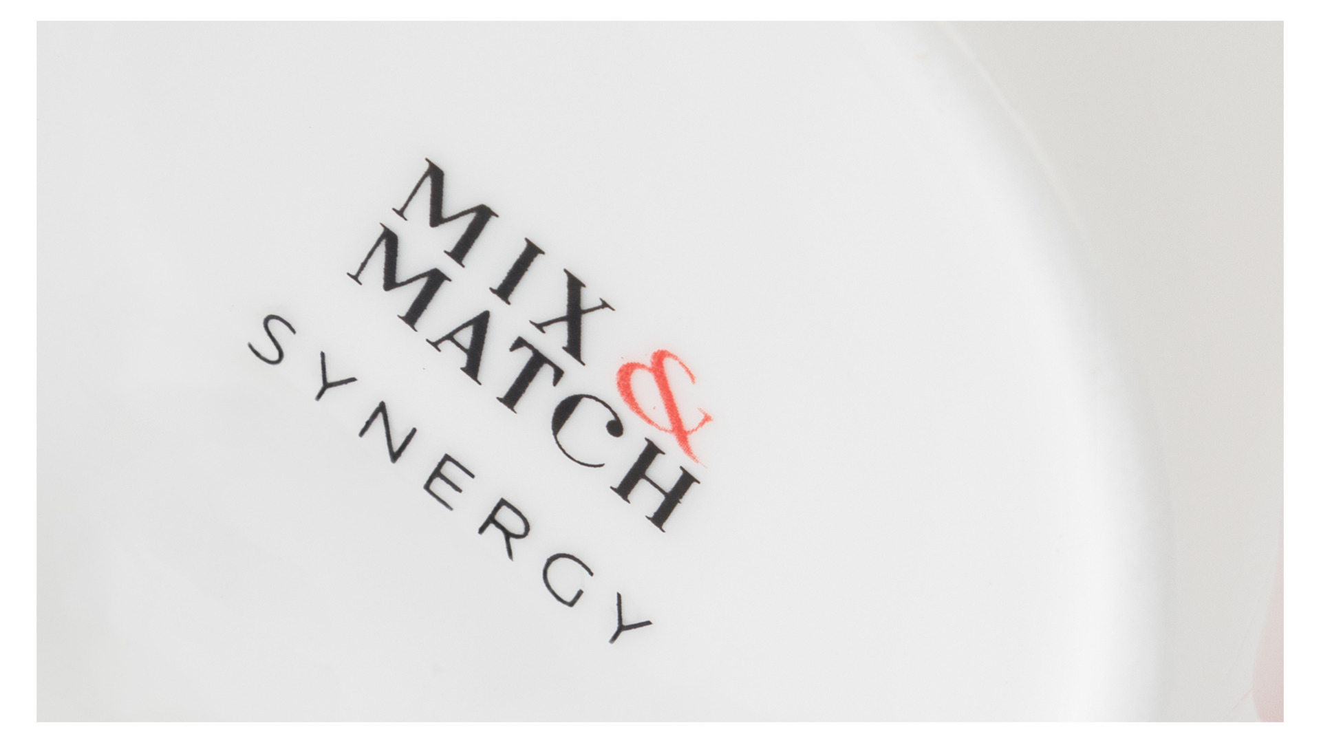 Кружка Mix&Match Синергия 450 мл, красная ручка, костяной фарфор