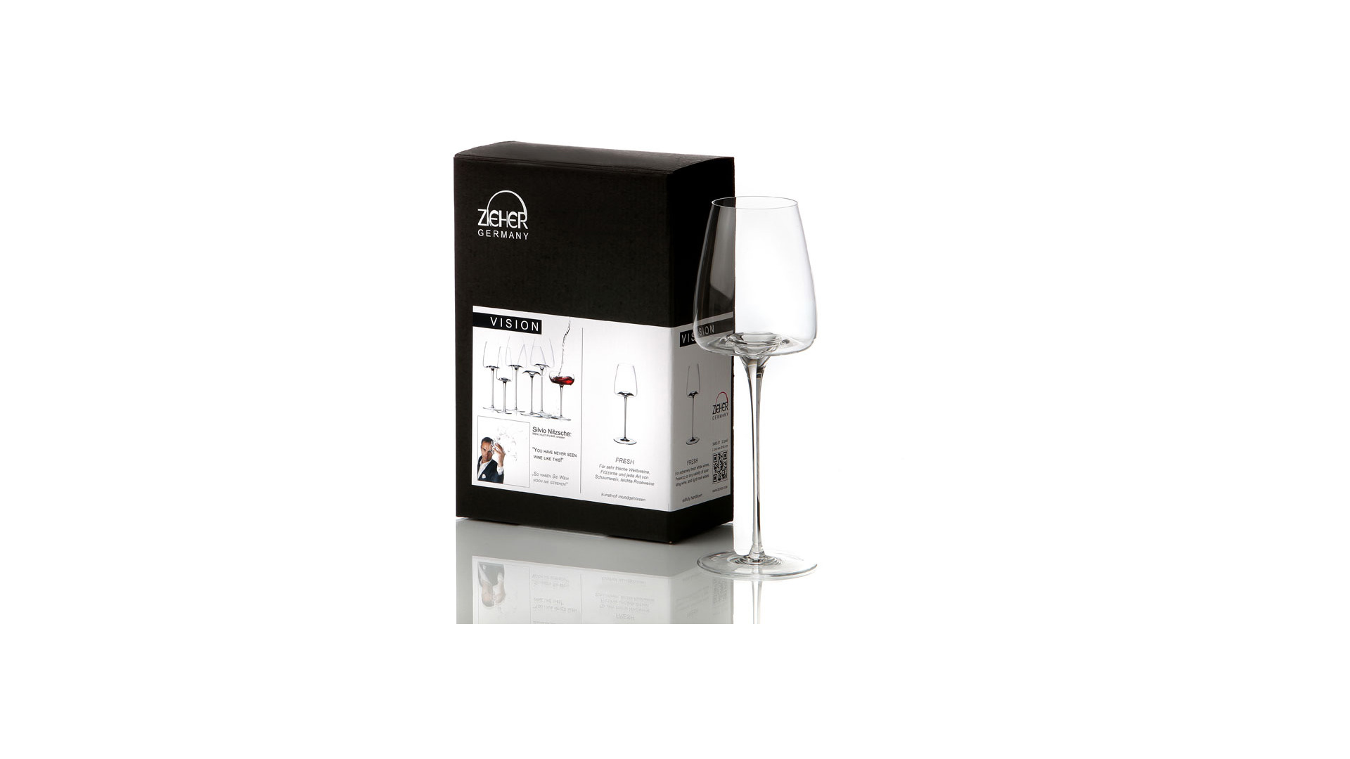 Набор бокалов Zieher для просекко, белого, розового и игристого вина Фреш 340 мл, 2шт п/к