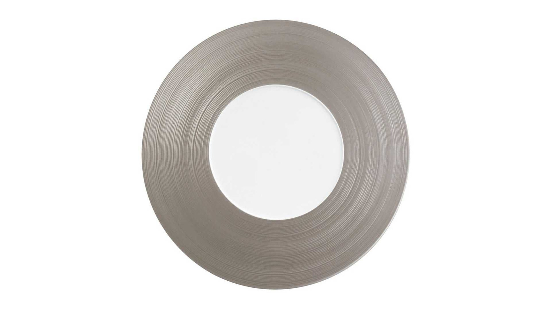 Тарелка для пасты JL Coquet Хемисфер 24 см, серый металлик
