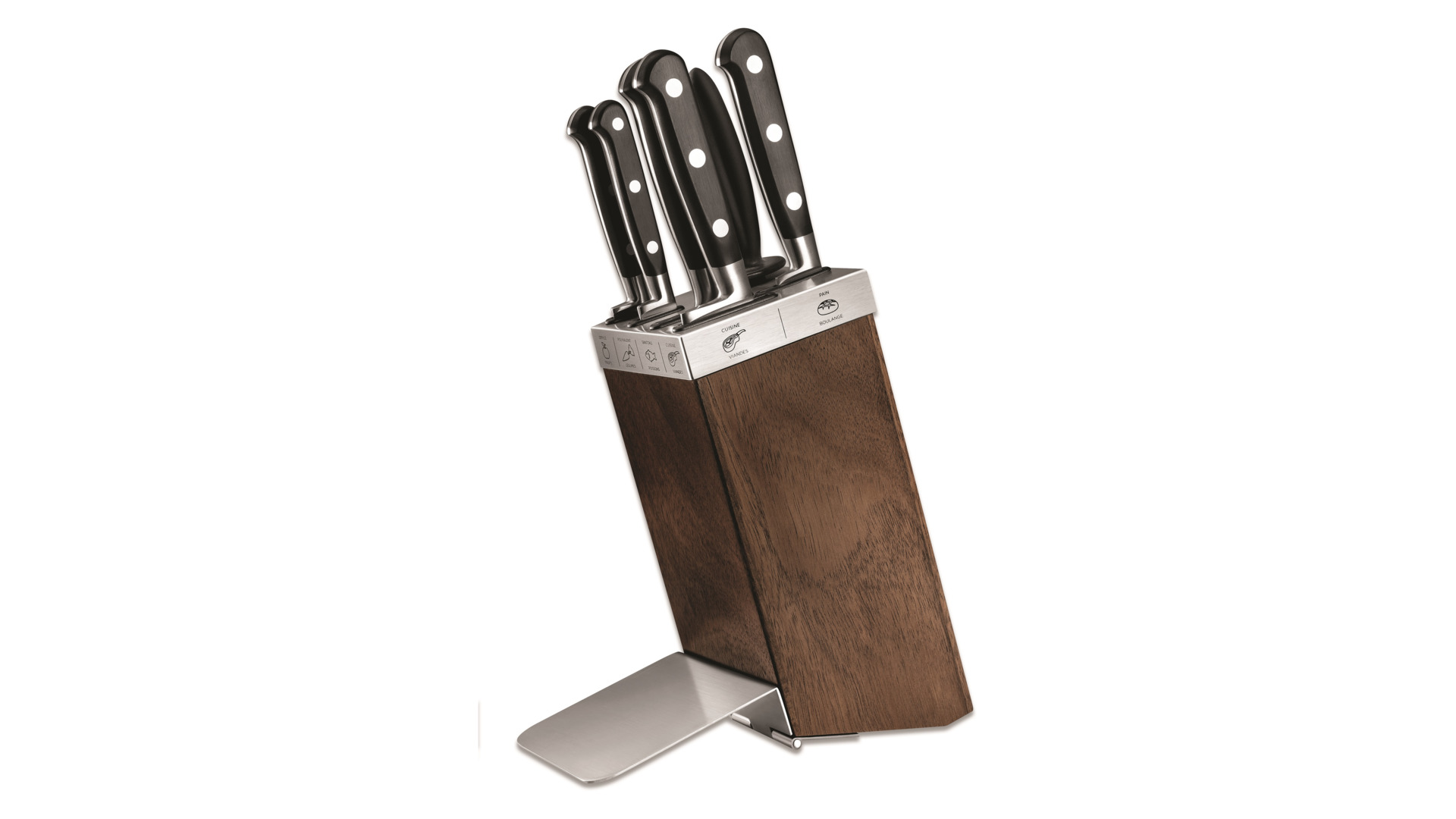 Набор из 5 ножей и 1 заточки Tarrerias-Bonjean Маэстро в деревянном блоке