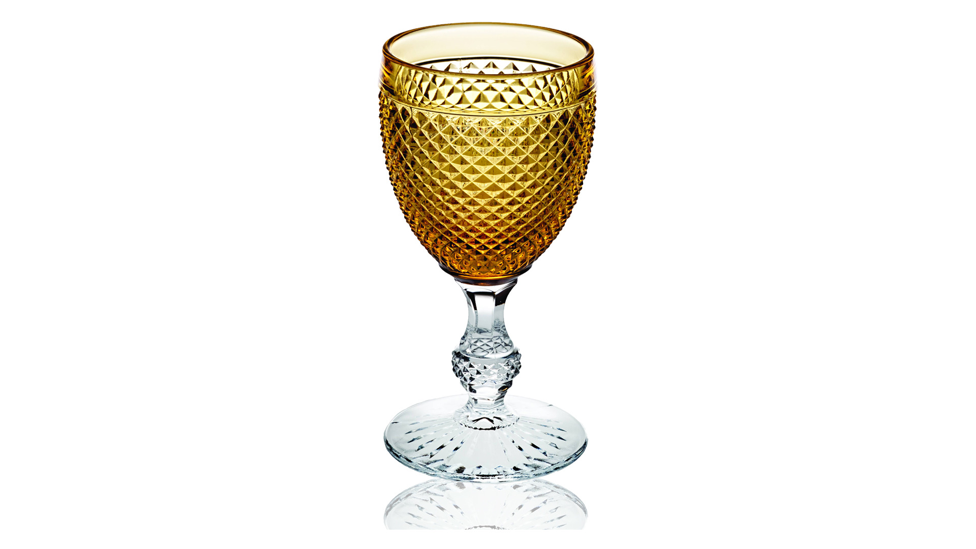 Набор бокалов для вина Vista Alegre Бикош 280 мл, 2 шт, янтарная ножка+янтарная чаша