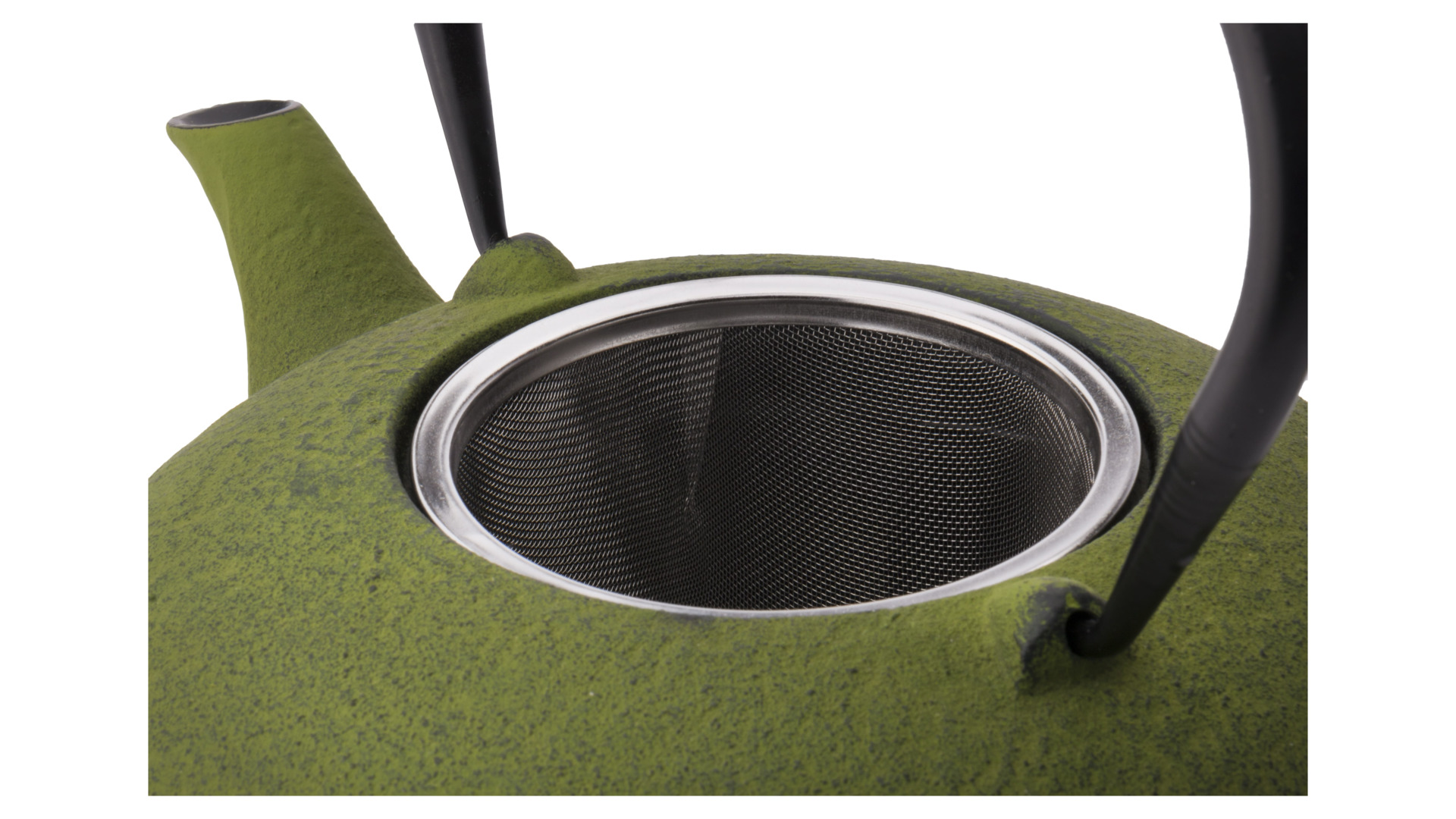 Чайник заварочный Bredemeijer Yantai 1,2 л, с фильтром, чугун, с фарфоровой крышкой, зеленый