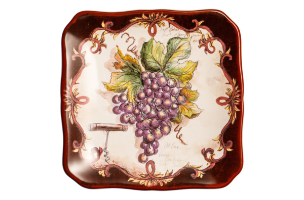 Тарелка пирожковая Certified Int Виноделие Красный виноград-1 15 см, керамика