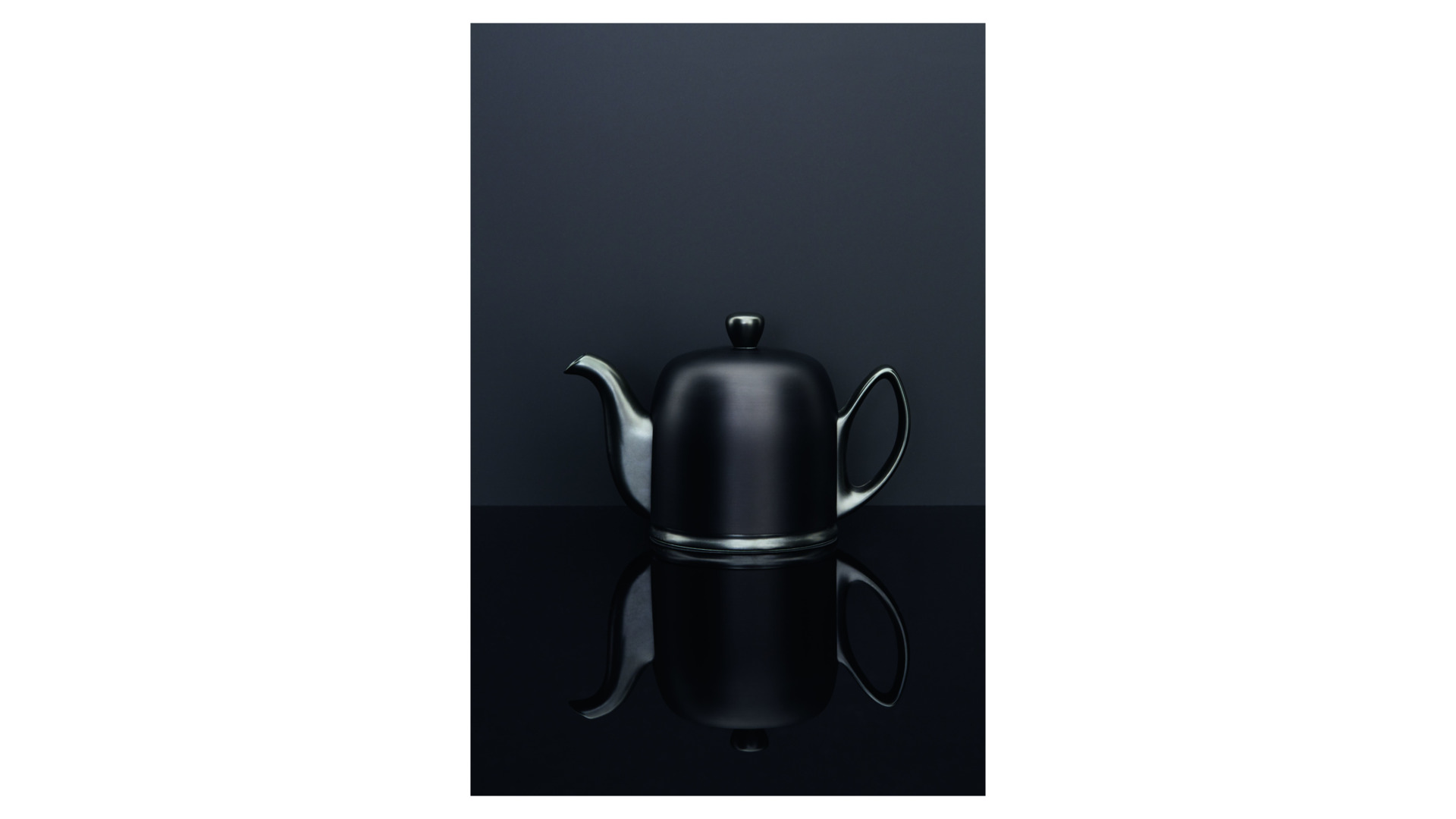 Чайник заварочный Degrenne Salam 1 л, фарфор, алюминий, черный, с черной алюминевой муфтой