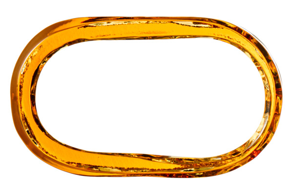 Кольцо для салфеток ГХЗ Овал, хрусталь, янтарный