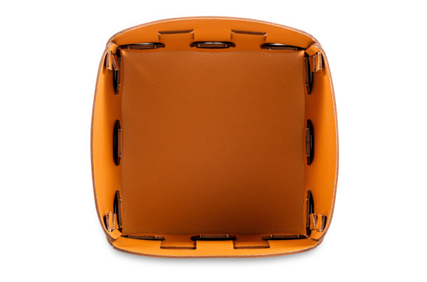 Корзина ADJ Mini Bottega 19x19х13 см, кожа натуральная, бордо