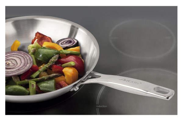 Сковорода Arcos Forza 26 см, сталь нержавеющая, для индукции, духовки-Sale