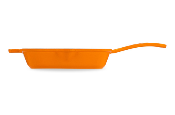 Сковорода-гриль квадратная LAVA 20 см, 1 л, чугун, оранжевая