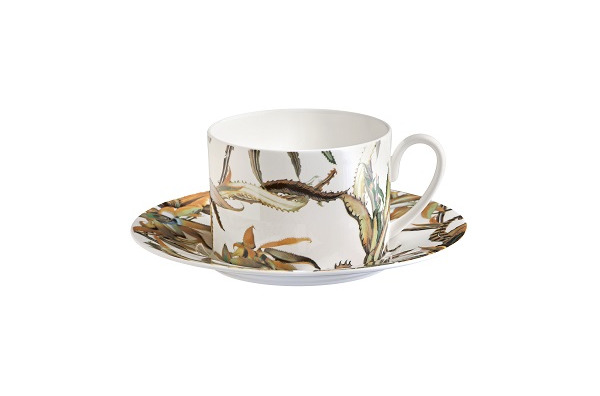 Чашка чайная с блюдцем Roberto Cavalli Home Тропический цветок 200 мл