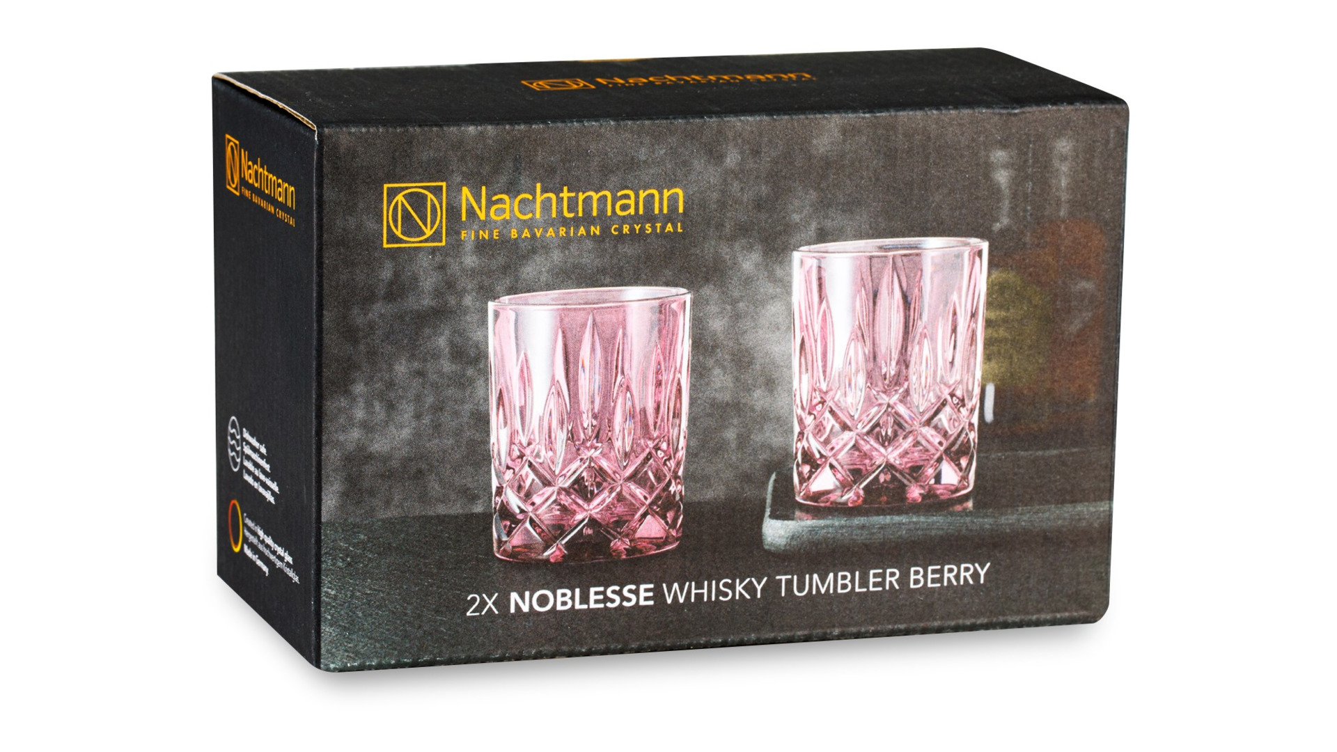 Набор стаканов для виски Nachtmann NOBLESSE COLORS 295 мл, 2 шт, стекло хрустальное, малиновый, п/к