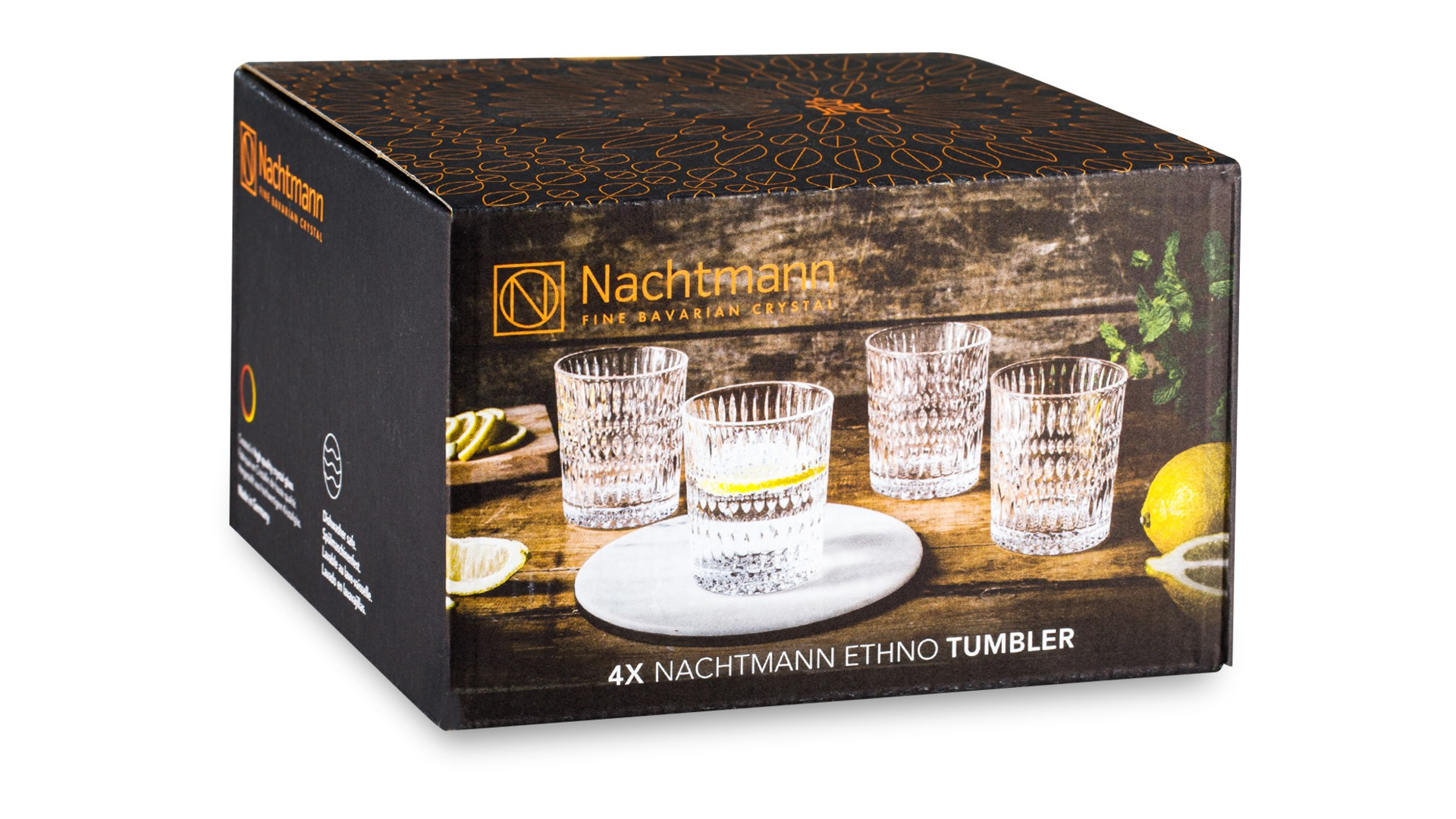 Набор стаканов для виски Nachtmann ETHNO 294 мл, 4 шт, стекло хрустальное, п/к