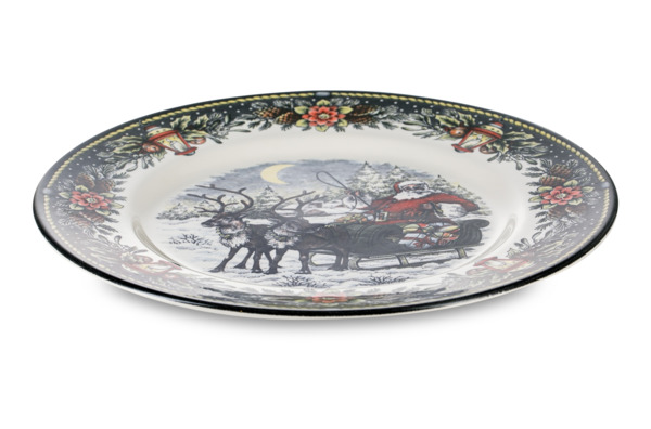 Тарелка обеденная Royal Stafford Сани Деда Мороза 28 см, фаянс
