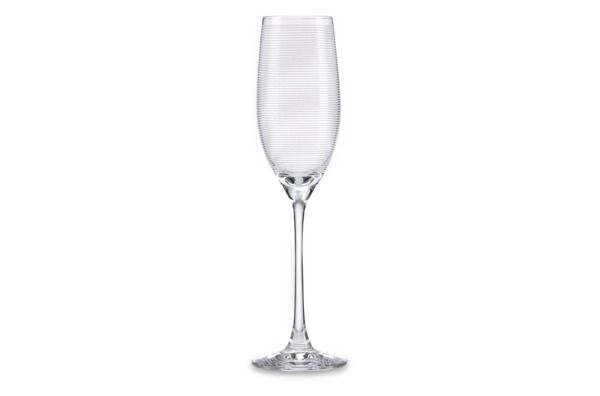 Набор бокалов для шампанского Mikasa Cheers 400 мл, 4 шт, хрустальное стекло, серебристый декор, п/к