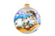 Игрушка елочная шар Bartosh Животные Леопард 10 см, стекло, п/к