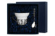 Чашка чайная с ложкой в футляре АргентА Серебро и Фарфор Ангел 67,02 г, серебро 925
