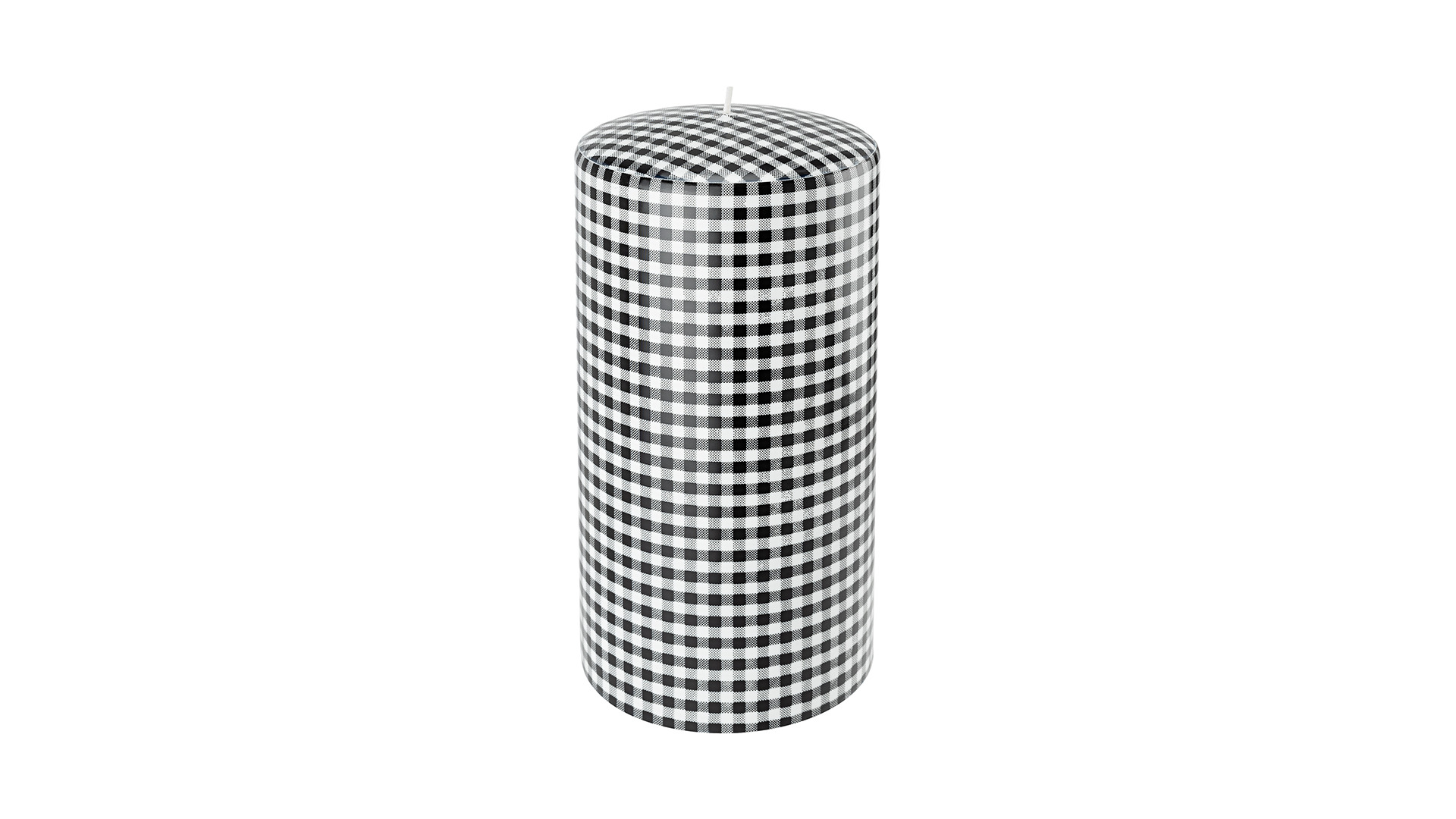 Свеча интерьерная Pernici Quadretto Black&White 1,3 л, столб 20х10 см, п/к