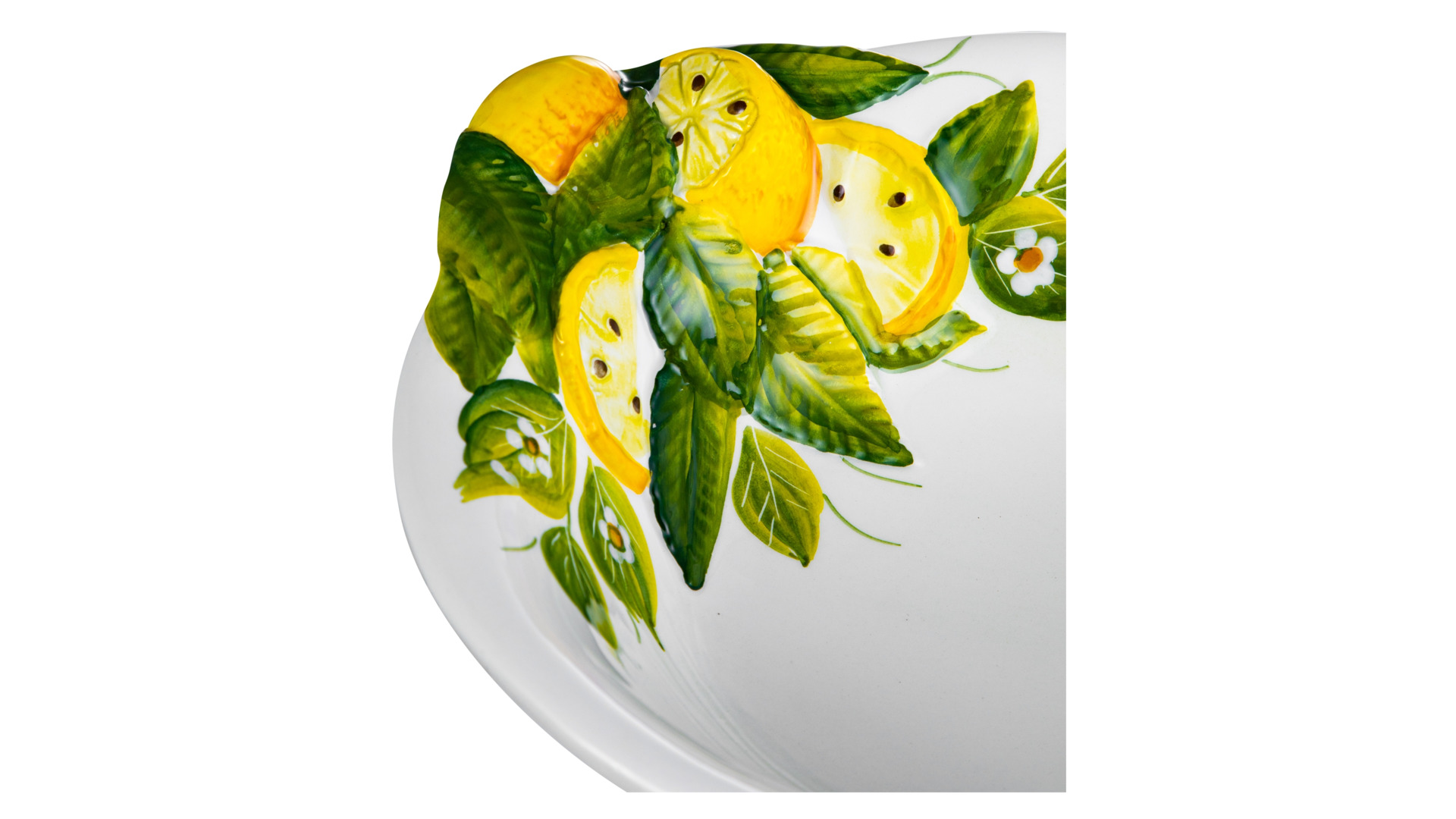Салатник Edelweiss Лимоны и цветы 25 см, керамика