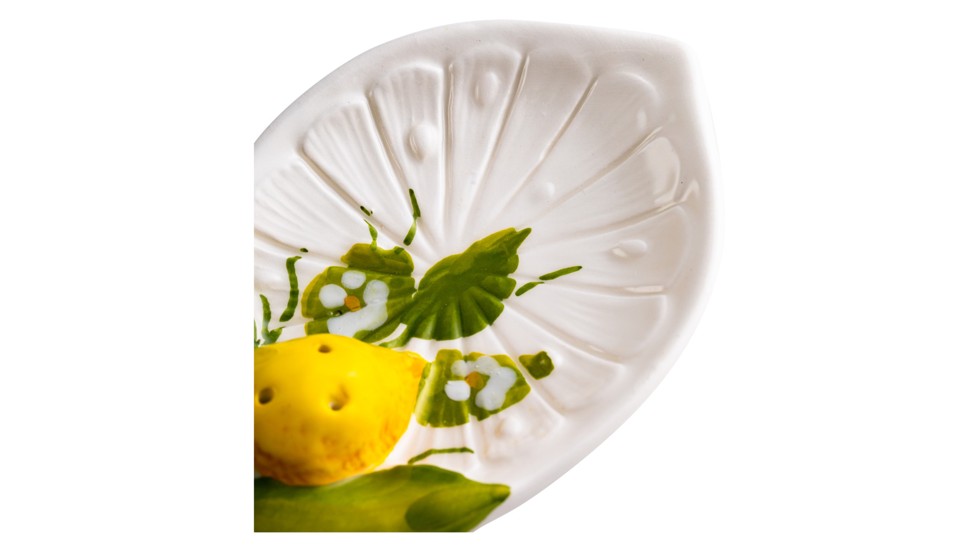 Лимонница Лимоны и цветы 12х8 см, керамика