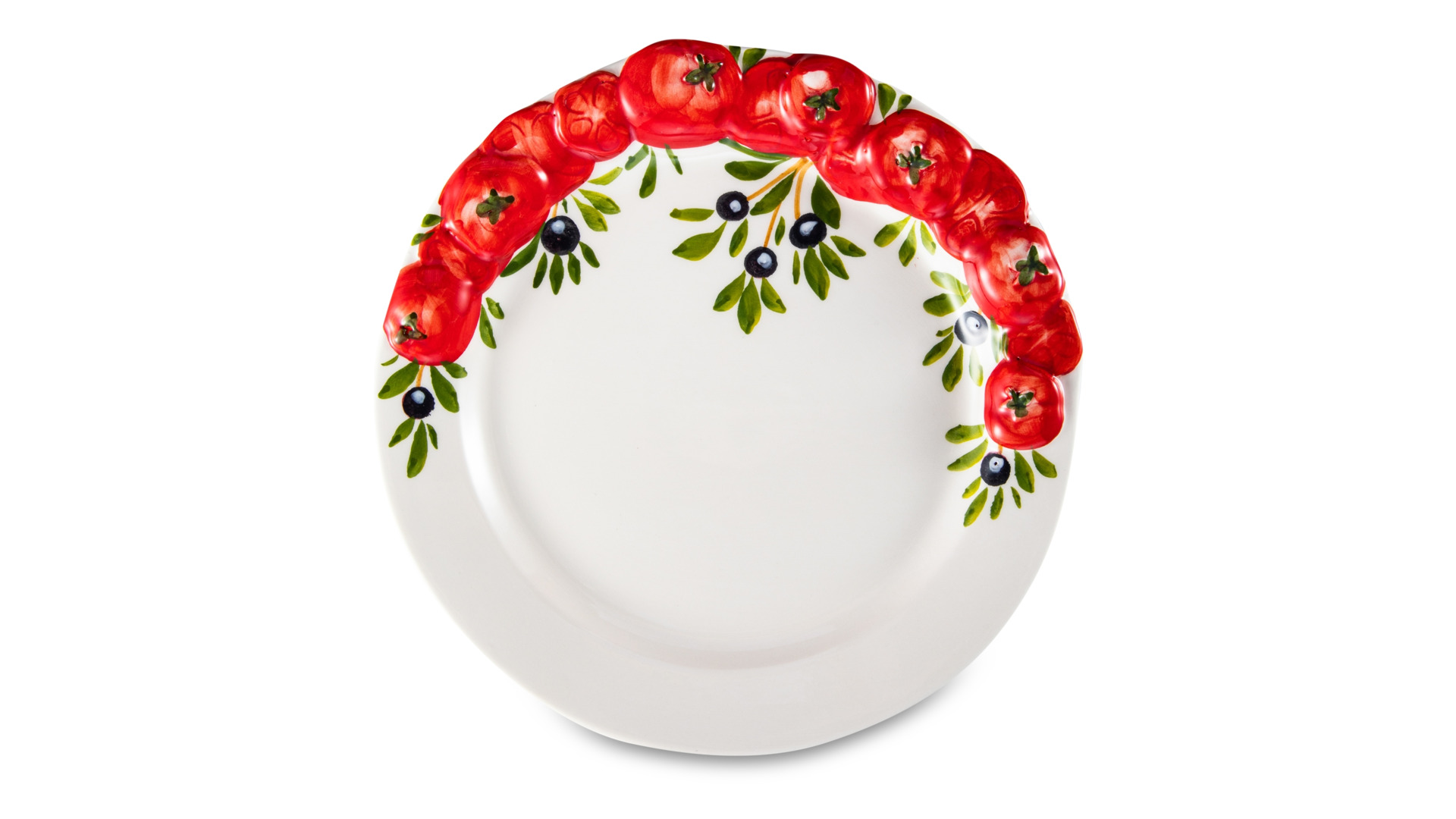 Тарелка закусочная Edelweiss Томаты и оливки 22 см, керамика