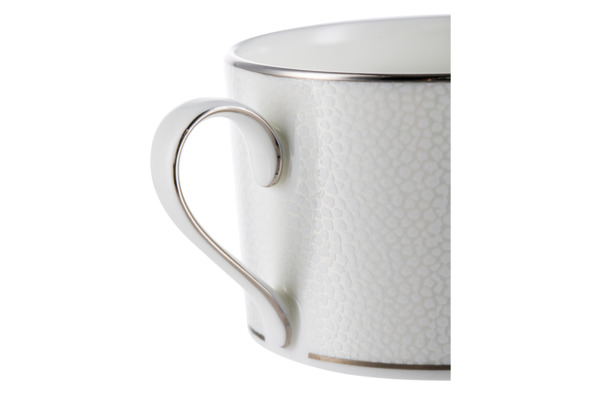 Чашка чайная с блюдцем Narumi Белый жемчуг 270 мл, фарфор костяной