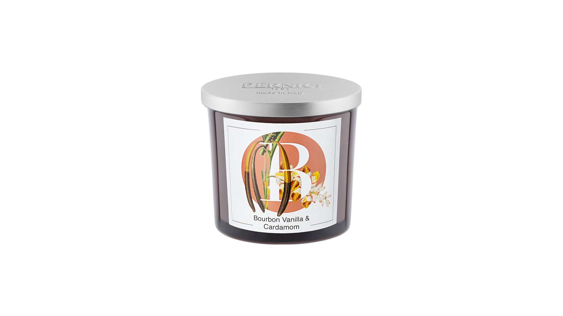 Свеча ароматическая Pernici Бурбонская ваниль и Кардамон 200 мл, 9,5х9,5х8 см, п/к
