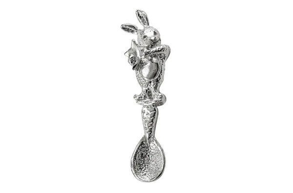 Ложка сувенирная АргентА Кролик 5,51 г, серебро 925