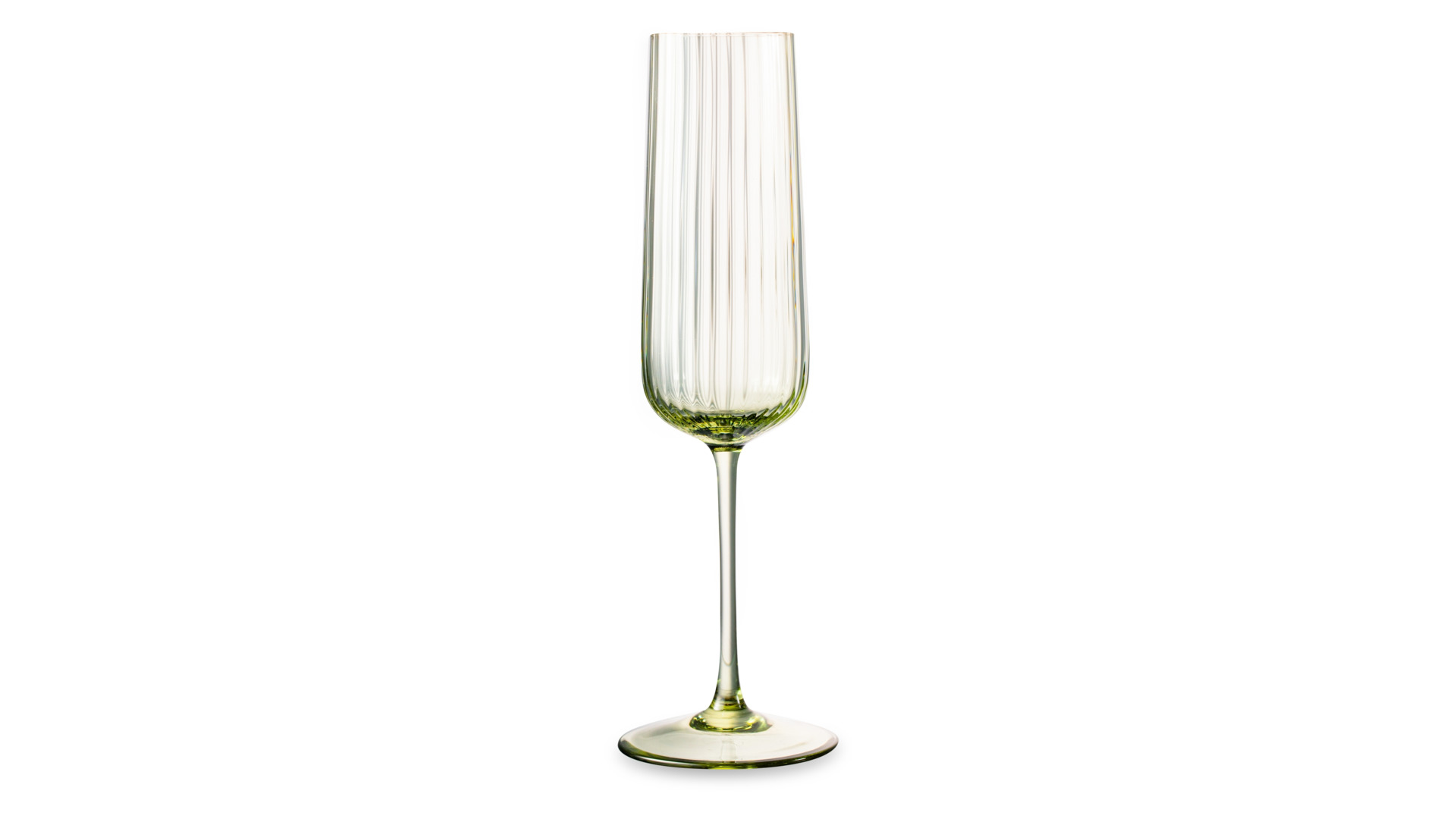 Набор бокалов для шампанского Anna Von Lipa Пульсация 200 мл, 2 шт, стекло хрустальное, зеленый