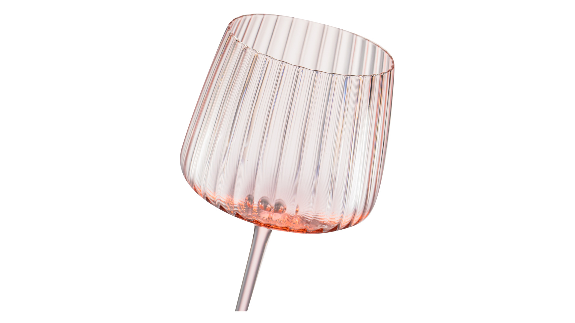 Набор бокалов для белого вина Anna Von Lipa Пульсация 230 мл, 2 шт, стекло хрустальное, розовый
