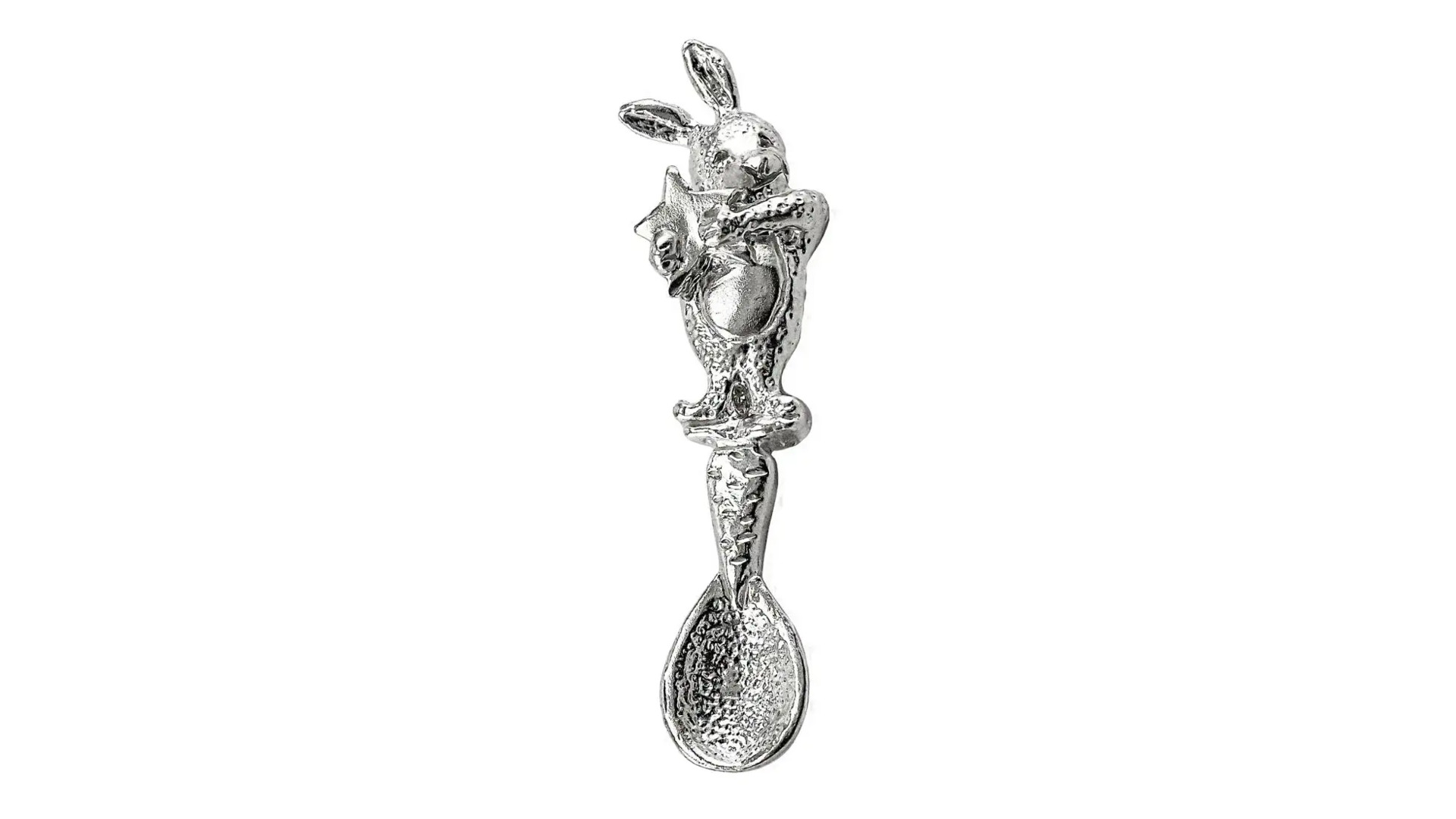 Ложка сувенирная АргентА Кролик 5,73 г, серебро 925