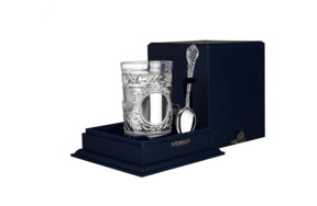 Набор чайный в футляре АргентА Classic Барокко 122,92 г, 3 предмета, серебро 925