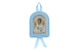 Набор детский в футляре АргентА Ангел-Хранитель с голубой эмалью 13,06 г, 2 предмета, серебро 925