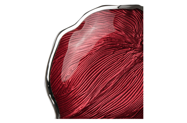 Чаша Argenesi Foglia 15 см, красная, стекло
