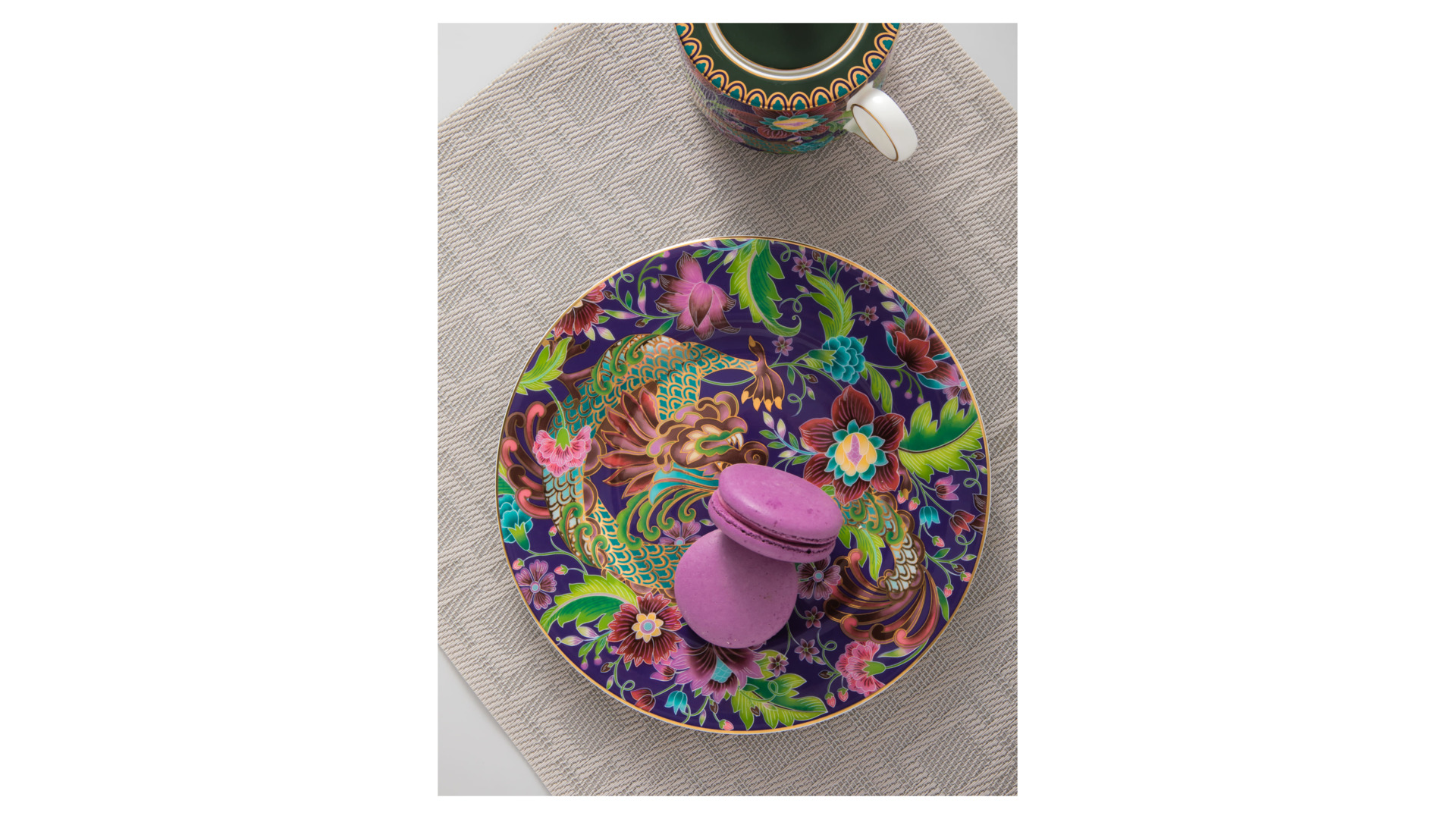 Набор тарелок десертных Mix&Match Home Волшебный Дракон 20,5 см, 2 шт, фарфор, фиолетовый